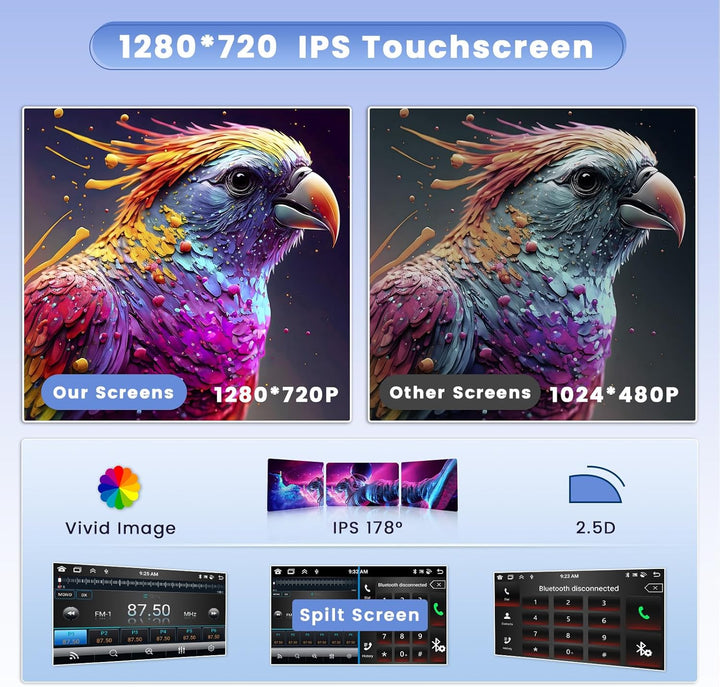 Hikity 8 core 4GB+64GB Android 15 Autoradio für FIAT Doblo/Yeni Kasa 2015 Radio Wireless CarPlay And