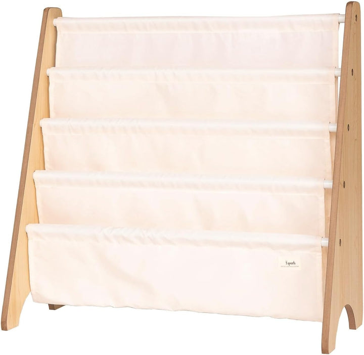 3 Sprouts Kinder Bücherregal aus Holz – Montessori Regal für Kinderzimmer - Creme, Creme