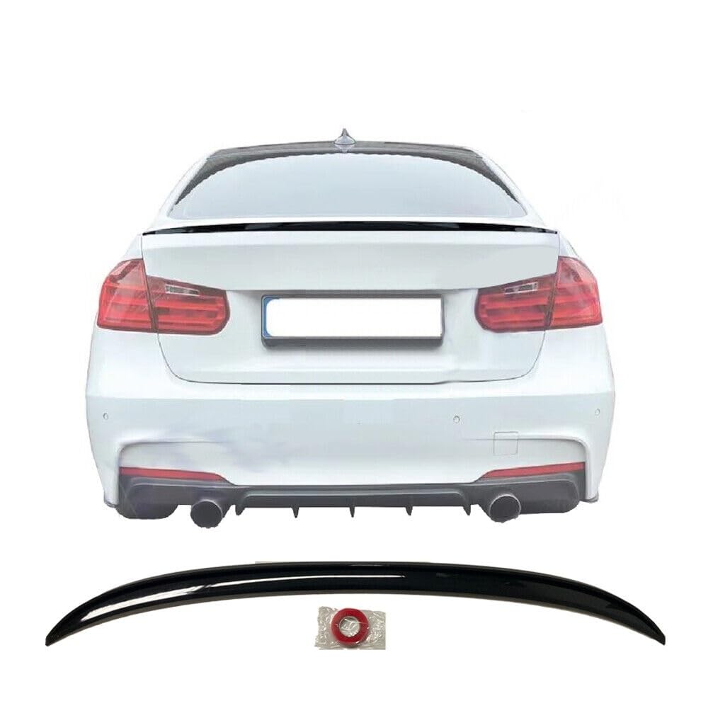 BREMER SITZBEZÜGE Heckspoiler Kofferraum Spoiler Schwarz Lippe Flügel kompatibel mit BMW 3er F30 (20