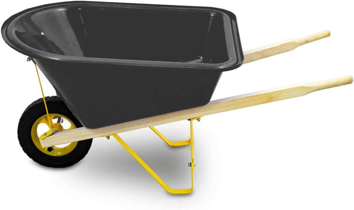 Kinderschubkarre Schiebkarre Schubkarre für Garten Sandkasten und Strand (Schwarz), Schwarz