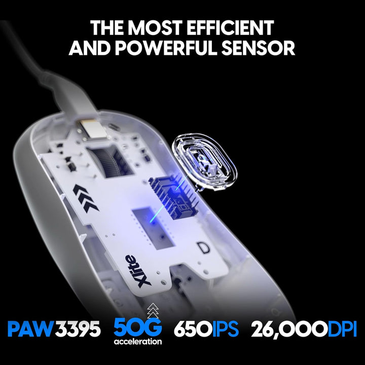 Pulsar Gaming Gears Xlite v3 Wired Medium White Medium Xlite Wired White, Medium Xlite Wired White