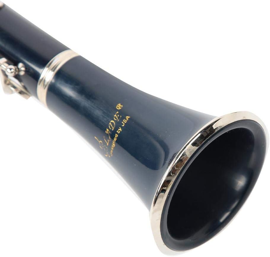 Bnineteenteam Bakelit-Rohrklarinette bB 17 Tasten Klarinette mit vernickeltem Tastensatz Mazarine; #