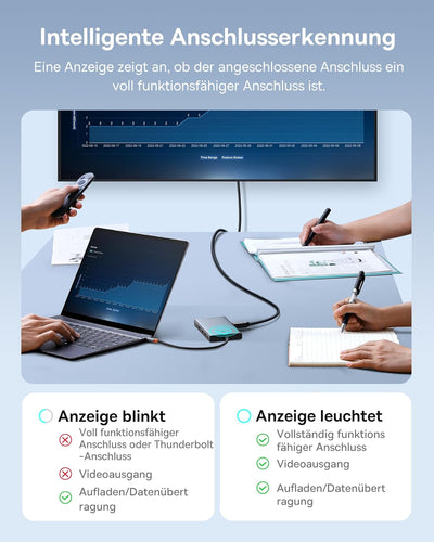 Baseus USB C Docking Station 3 Monitore, 13-in-1 USB C Hub mit 2 HDMI 4K@60Hz, DisplayPort 4K@120Hz,