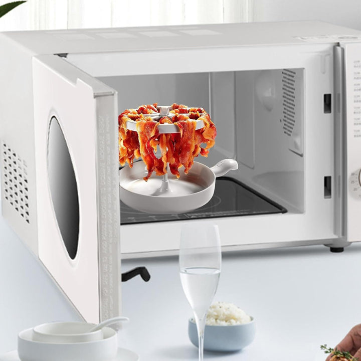 Süsser Mikrowellen-Speckkocher, Küchenkocher für die Mikrowelle, Speckgrill, Bacon-Kocher mit Siliko