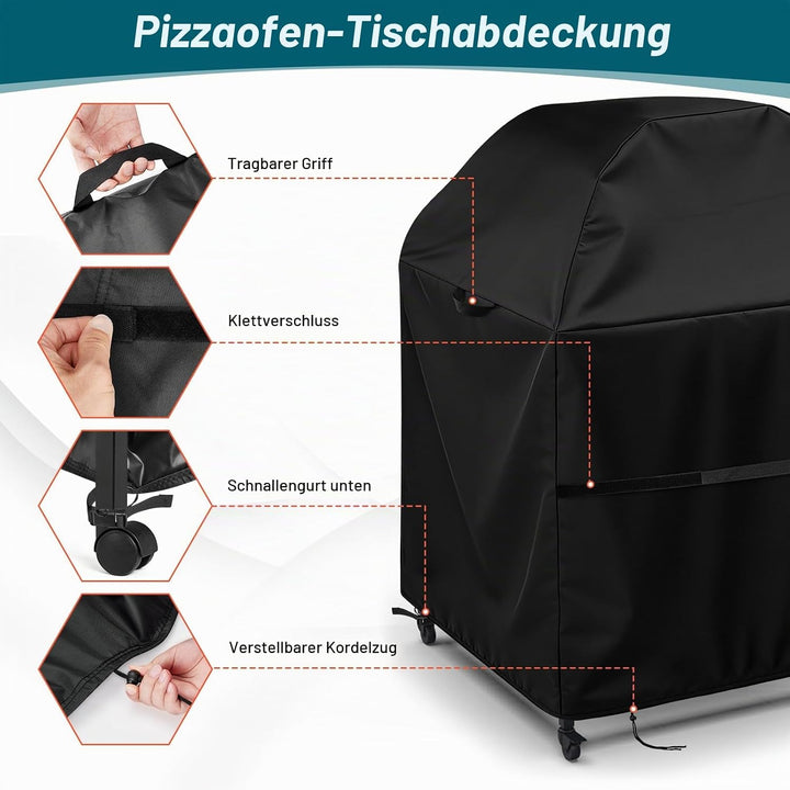 Outdoor-Pizzaofen-Tischabdeckung für Ooni-Ofen und grossen Tisch, wasserdichte Outdoor-Grillabdeckun