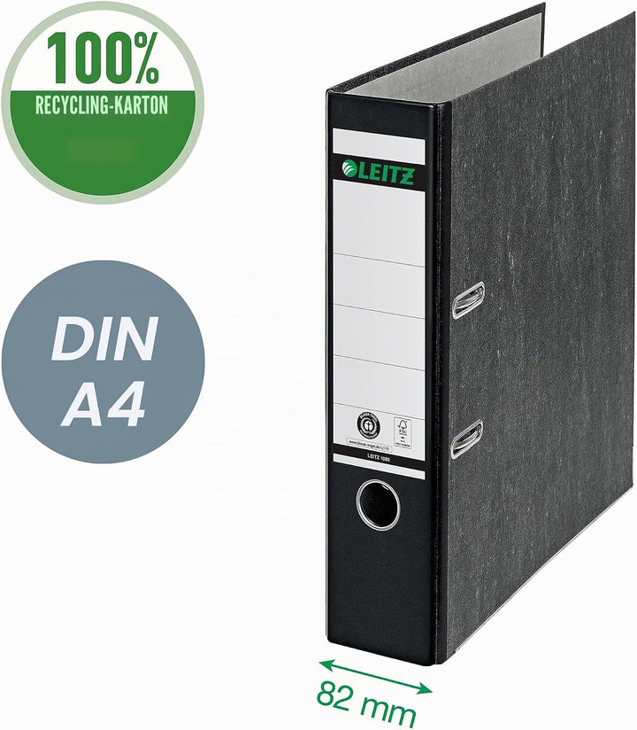 20 Leitz Ordner Standardordner 1080 50 95 80mm A4 schwarz