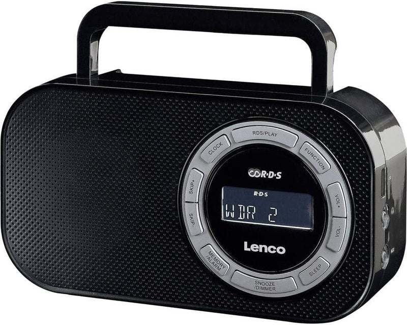 Lenco PR2700 Radio (tragbar, Analog, FM, LCD, Schwarz, Zumbador)