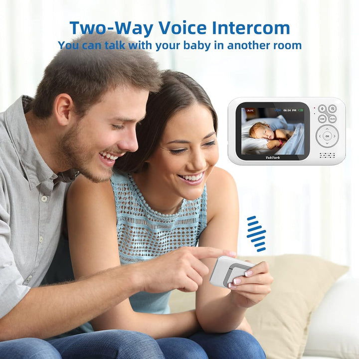 Babyphone mit Kamera, TakTark Babyfon mit Kamera 3.2'' Video Baby Monitor, Kamera und Audio Babyphon