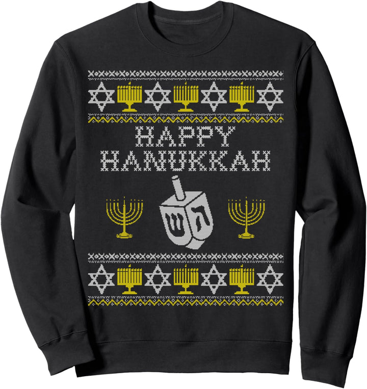 Happy Chanukkah Ugly Pullover Jüdische Weihnachtsgeschenke Sweatshirt