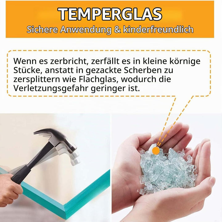 KES Duschablage Glas Glasregal Duschregal Glasablage für Badezimmer Wandregal 8mm Badregal Dusche Ab