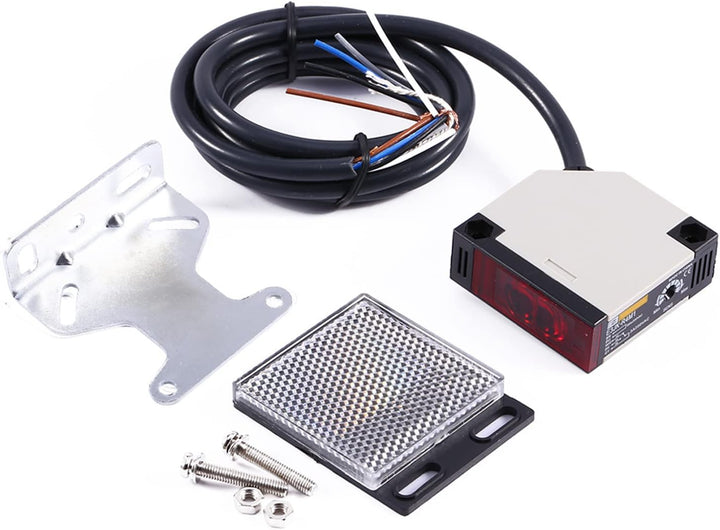 Keenso Reflexlichtschranke, 1 Stk E3JK-R4M1 Reflexions-Lichtschranke AC 90-250V 3A Lichtschranke Spi