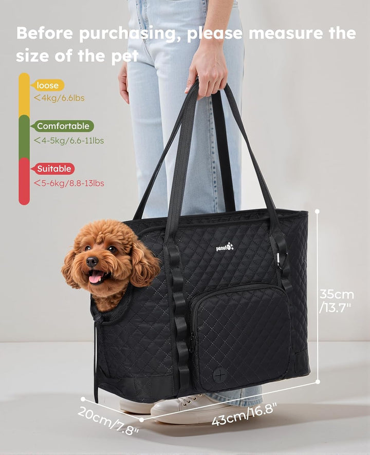 pecute Hundetasche für Kleine Hunde 6kg, Tragetasche Hund Hundetragetasche Leichte, Faltbare Hundetr