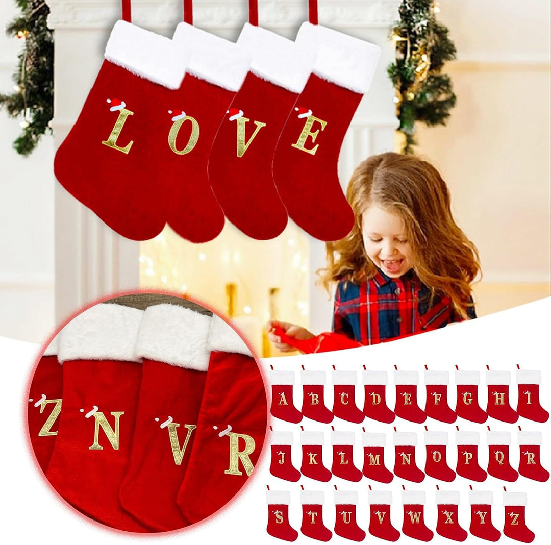 Weihnachtsstrümpfe Mit Buchstaben Nikolausstrumpf Weihnachtssocken Zum Aufhängen Christmas Stockings