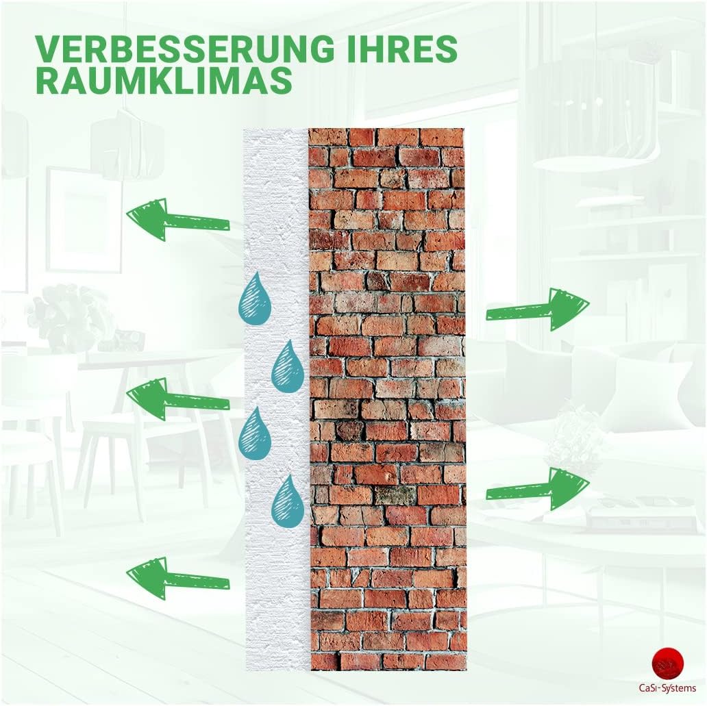 Vorgrundierte Klimaplatte 10mm Calciumsilikat Dämmplatte, anti Schimmel, für innen, Keller, Feuchtra