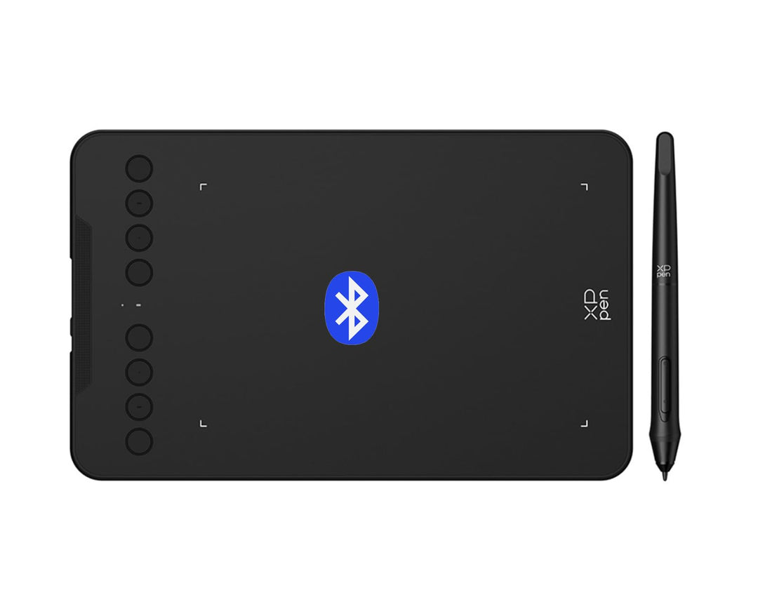 XPPen Deco Mini7W V2 Wireless Grafiktablett 7 Zoll Bluetooth, Stylus EMR 16.384 Druckstufen, Akku 10