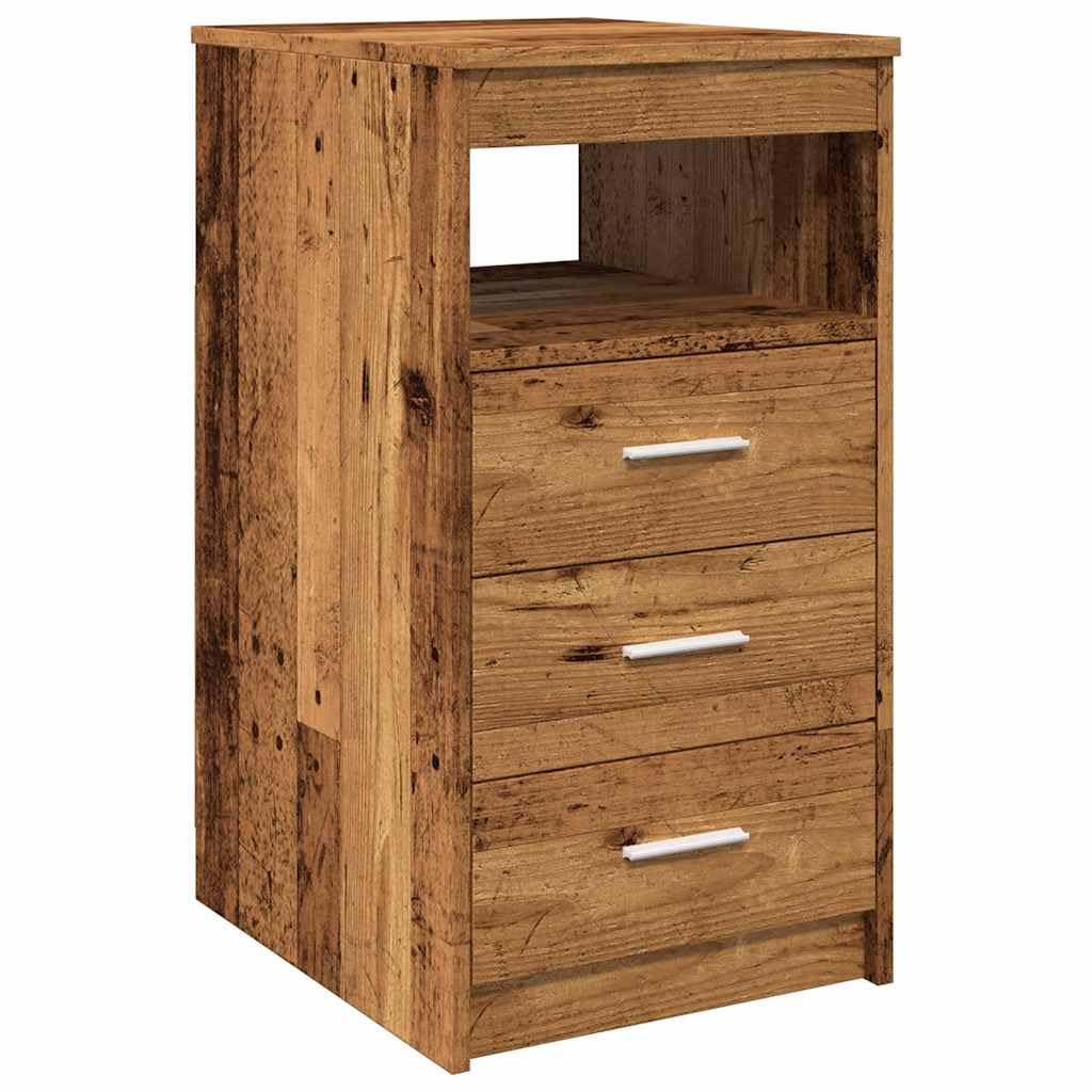vidaXL Schubladenschrank Altholz-Optik 40x50x76 cm Holzwerkstoff, Schrank, Kommode mit Schublade, Sc