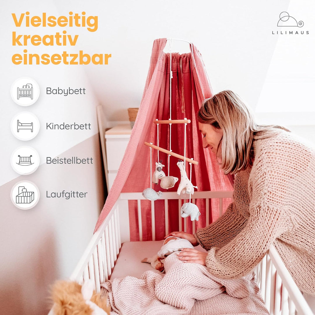 lilimaus Himmelstange Babybett für alle Baby und Kinderbetten - Himmelbett Gestell - Betthimmel Stan