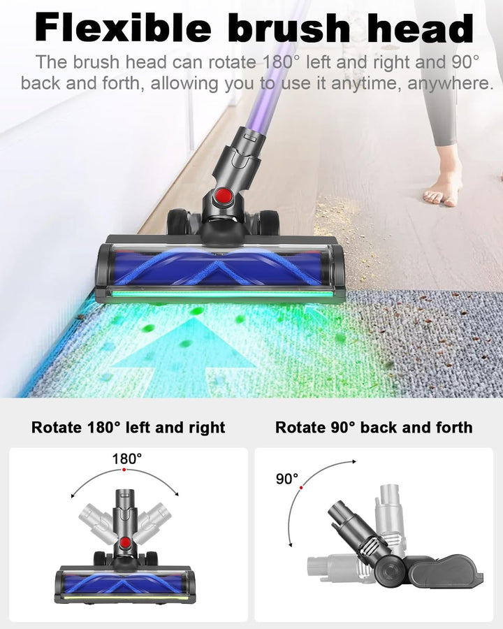 Elektrische Bürste kompatibel für Dyson V6 DC59 DC61 DC62 DC74, Mit LED-Beleuchtung Und Turbobürsten