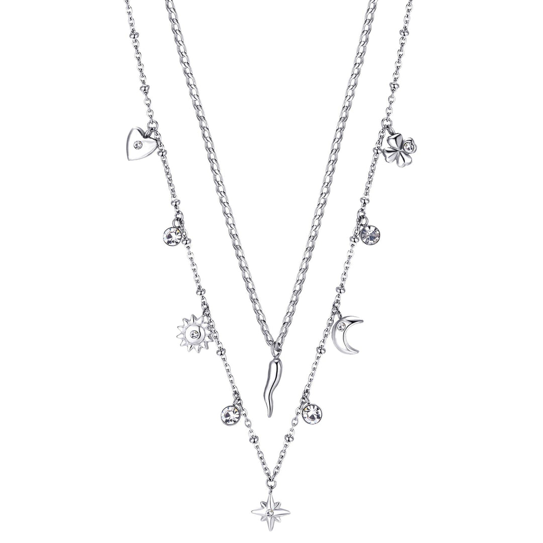 Brosway Damen-Halskette Schmuck Chant Casual Code BAH45, Stahllegierung
