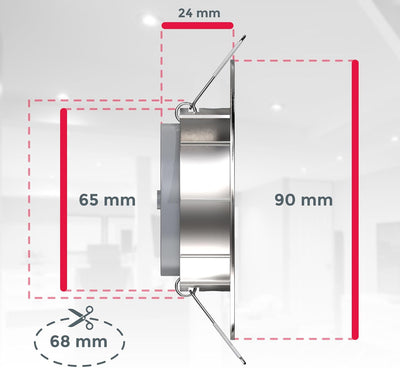 B.K.Licht - 3er Set Einbaustrahler LED schwenkbar, flach, warmweisse Lichtfarbe, LED Spot, Deckenspo