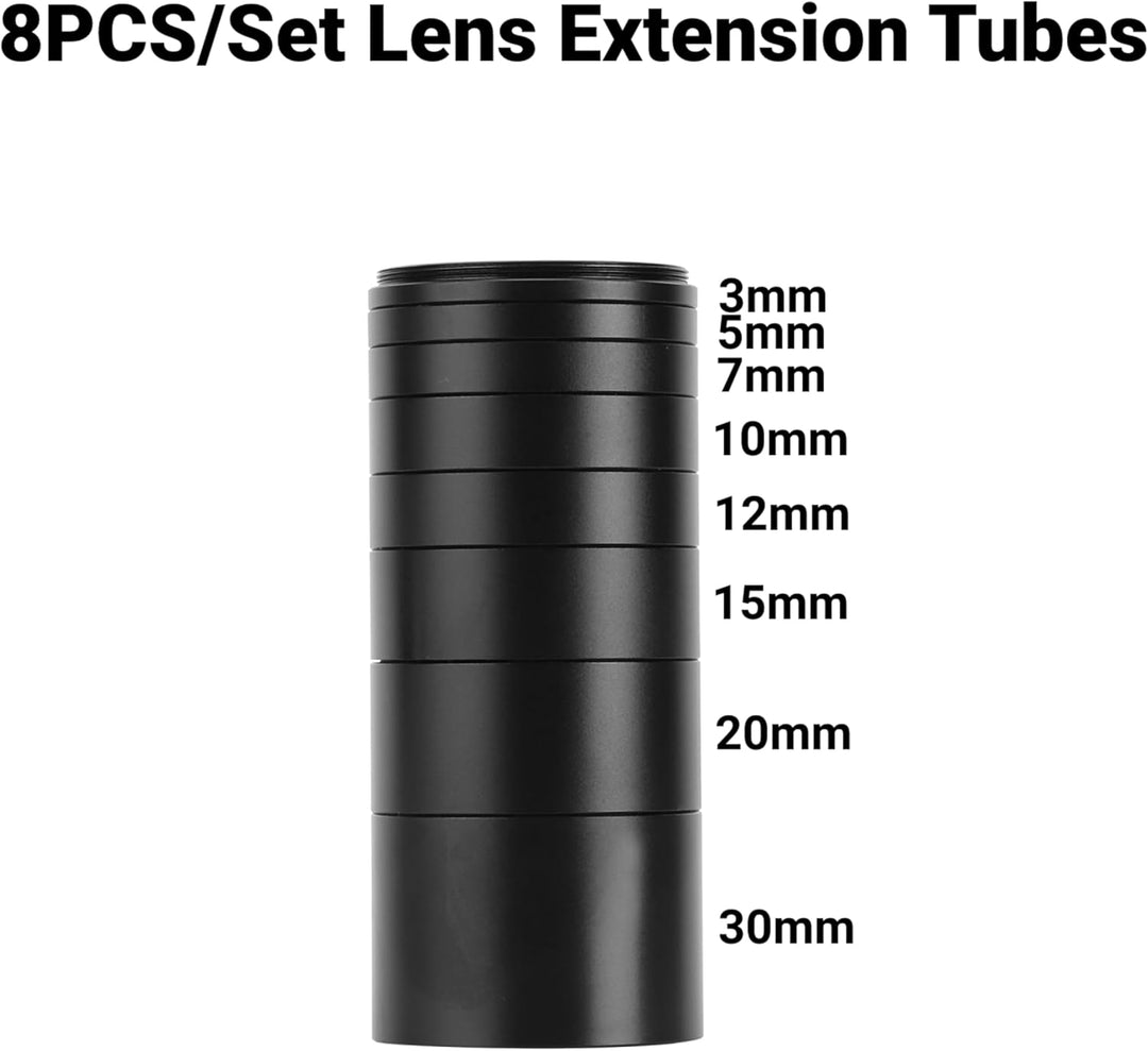 8PCS / Set 3/5/7/10/15/20 / 30mm Linsenadapterring-Verlängerungsrohre, Astronomisches Teleskopzubehö