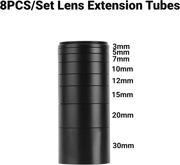 8PCS / Set 3/5/7/10/15/20 / 30mm Linsenadapterring-Verlängerungsrohre, Astronomisches Teleskopzubehö
