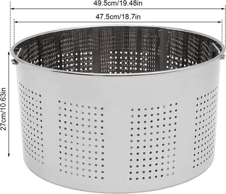 Gastronomie Kochtopf Suppentopf, 100L Kochtopf mit Deckel und Korb 49,5 x 50cm, für Restaurants, Caf