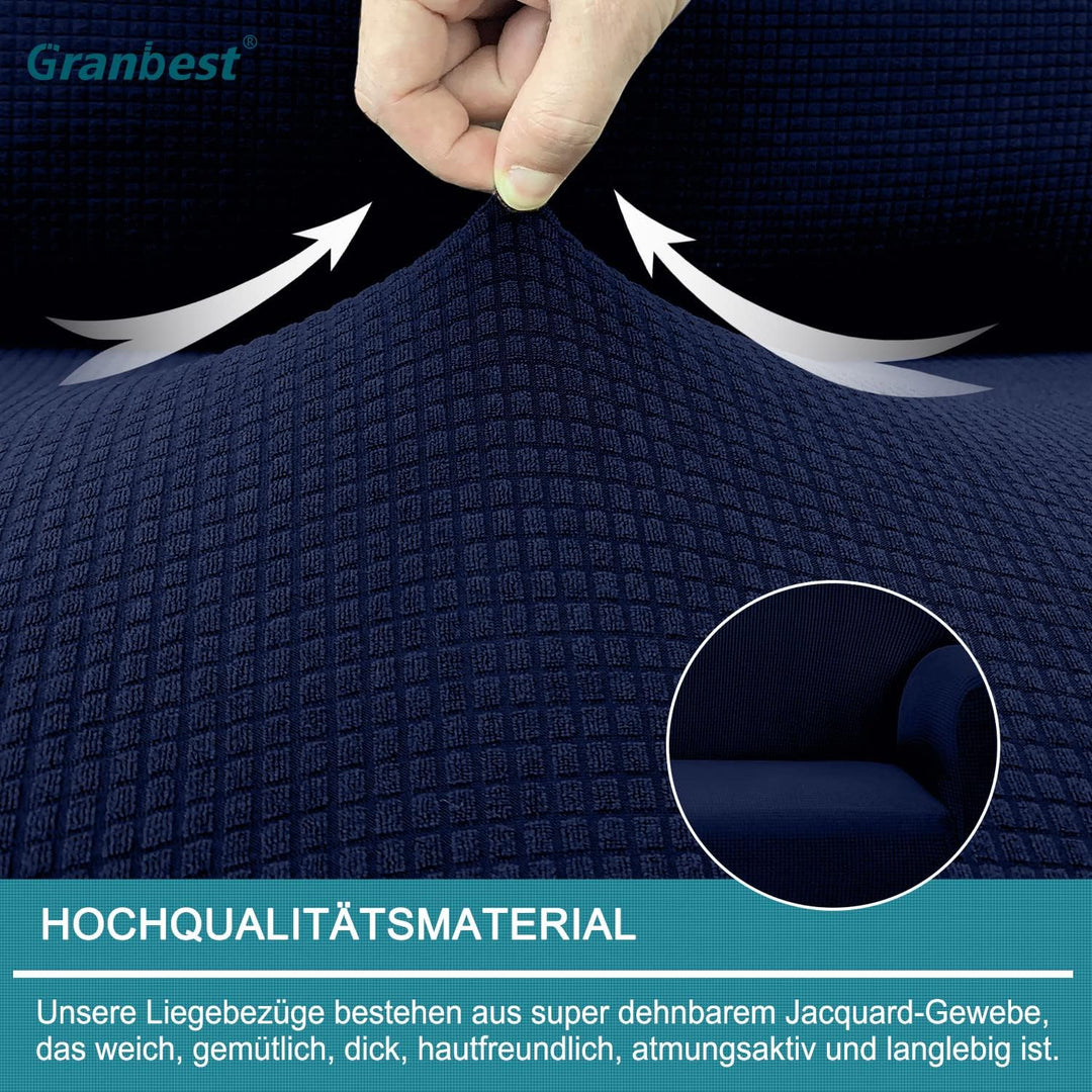 Granbest Premium Wasserabweisend 3 Stück Sektionssofa Sitzkissen Abdeckung Chaise Lounge Sofa Protec
