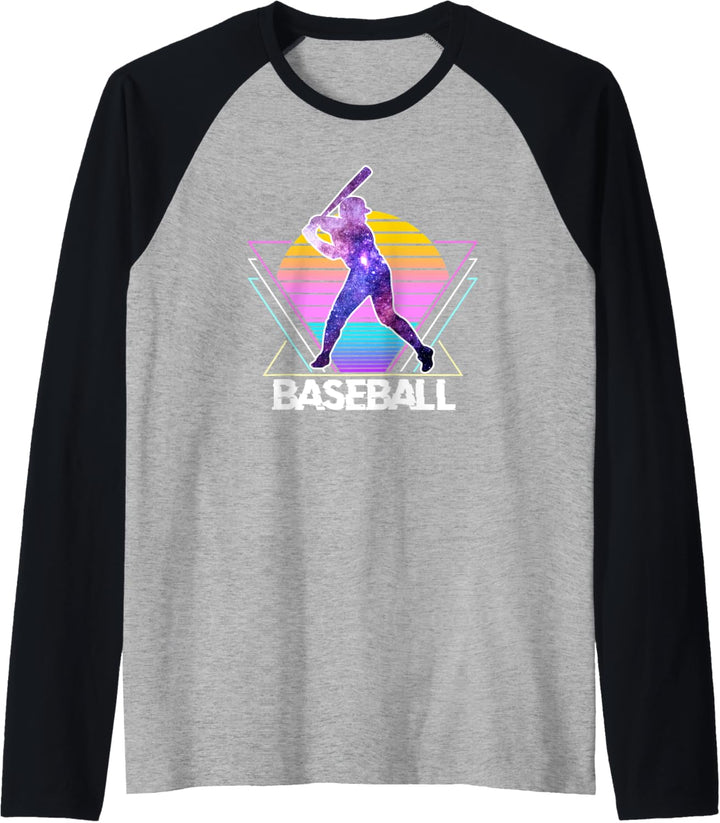 Baseball Sport Retro Vintage Vaporwave 90er Jahre Raglan