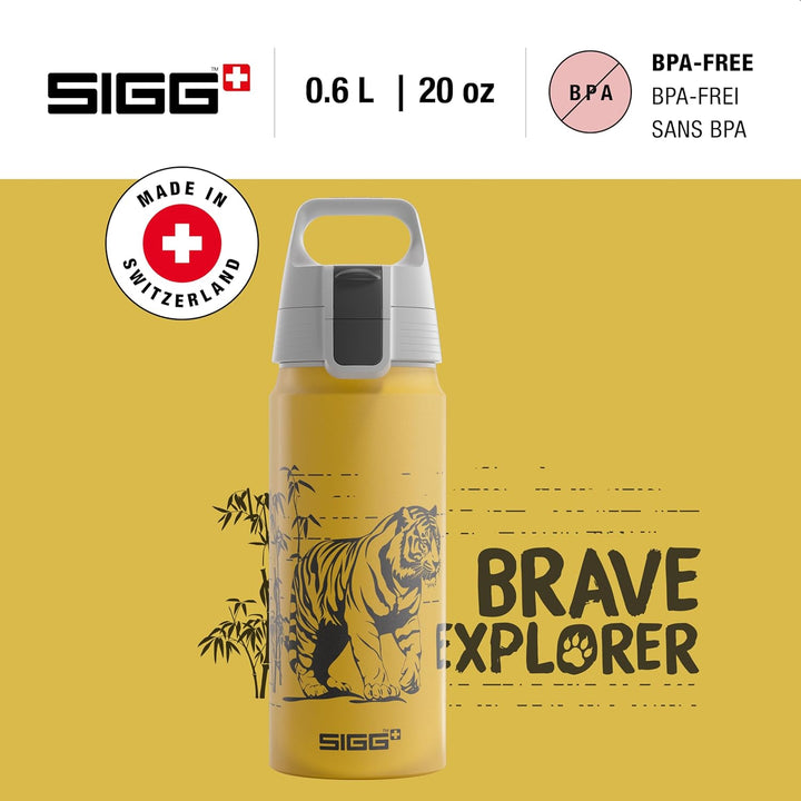 SIGG - Alu Trinkflasche Kinder - WMB ONE - Made in Switzerland - Für Kohlensäurehaltige Getränke Gee