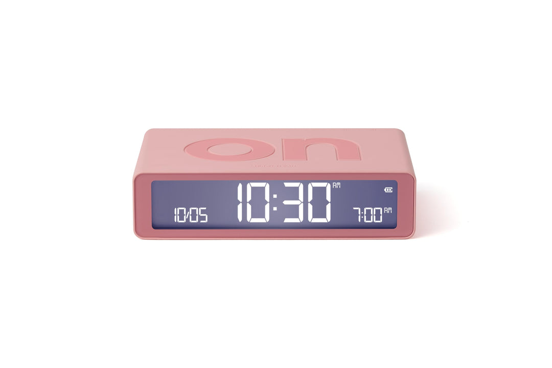 Lexon Flip Classic Digitaler Wecker mit umkehrbaren EIN/Aus-Seiten, wiederaufladbare Nachttischuhr m