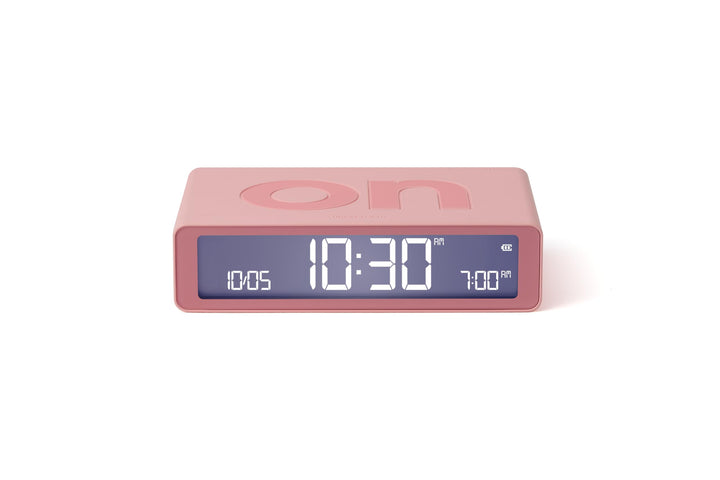 Lexon Flip Classic Digitaler Wecker mit umkehrbaren EIN/Aus-Seiten, wiederaufladbare Nachttischuhr m