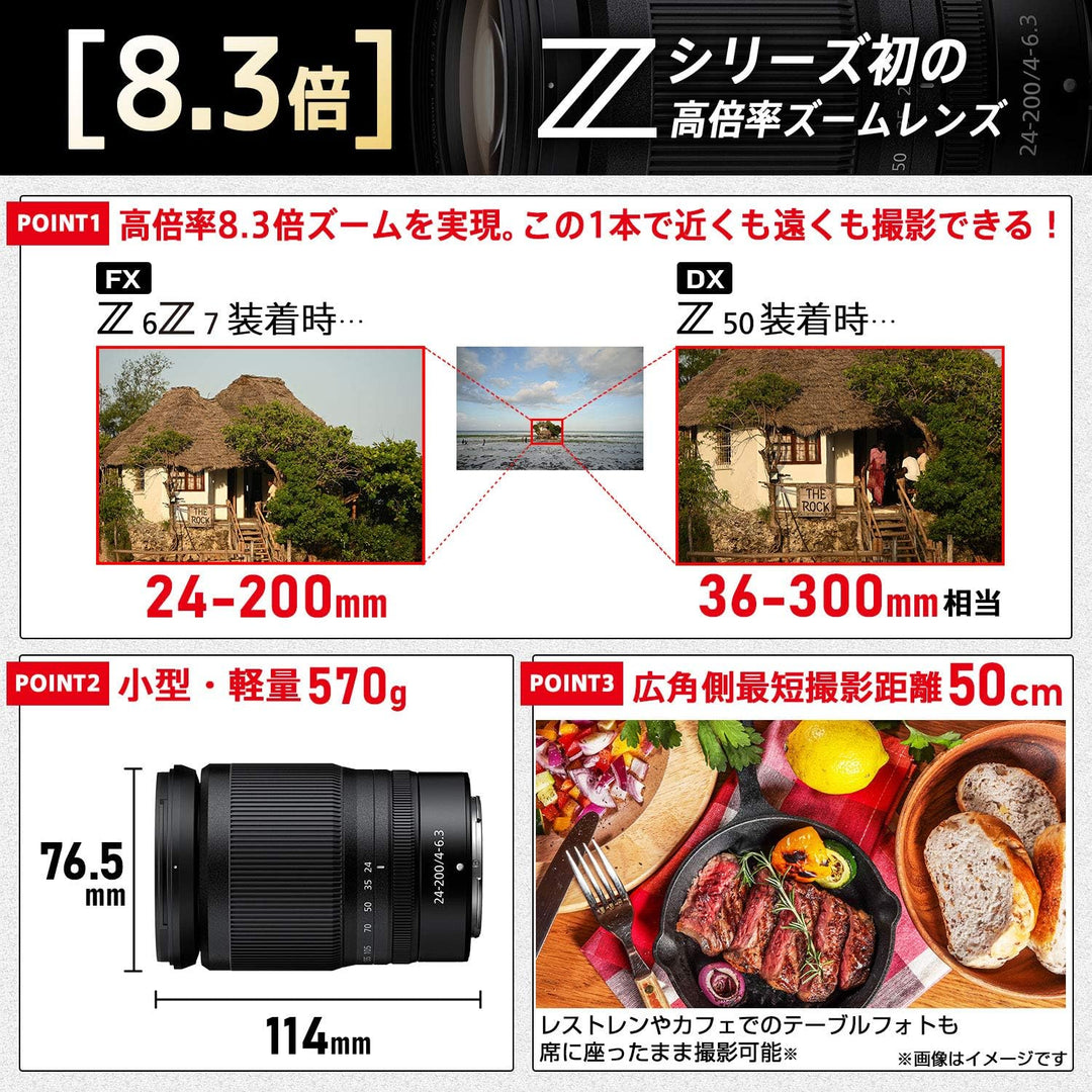 Nikon Z 24-200mm 1:4.0-6.3 VR Single, Single
