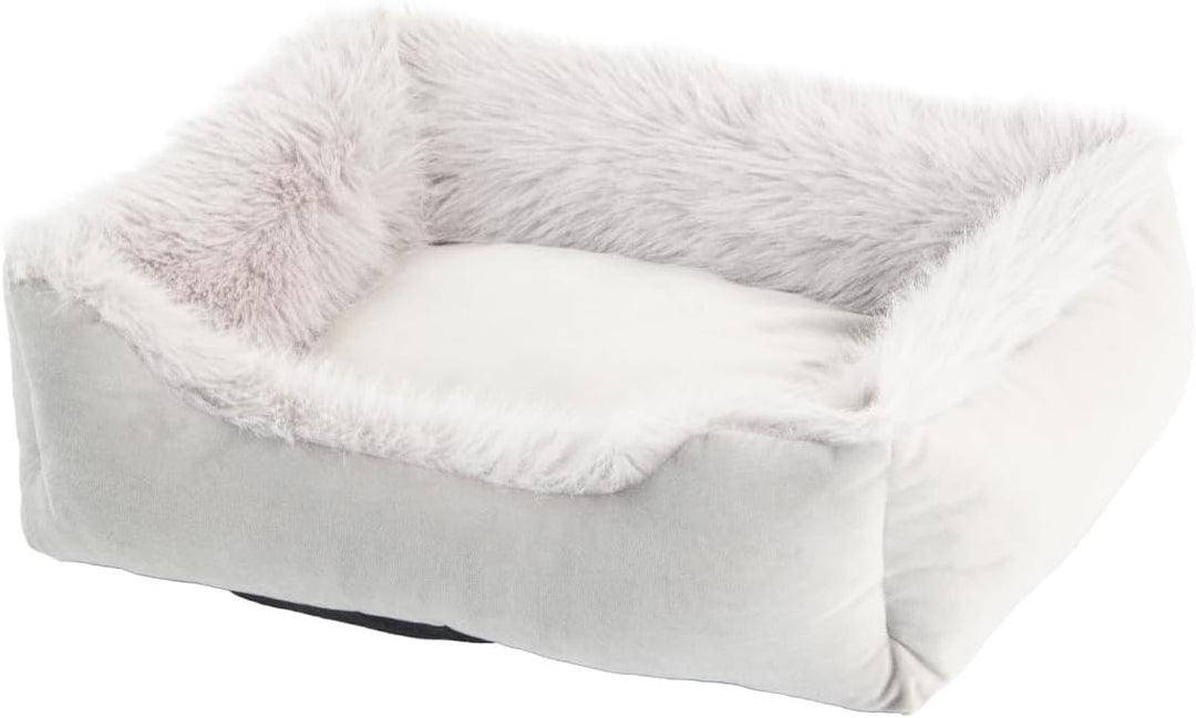 Wallace & Jones | Katzenbett Mayfair Katzenkissen, Silver-Quarz, Kuschelbett, Katzenkorb, 51 x 46 x