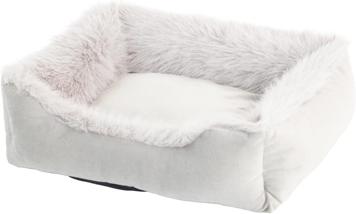 Wallace & Jones | Katzenbett Mayfair Katzenkissen, Silver-Quarz, Kuschelbett, Katzenkorb, 51 x 46 x