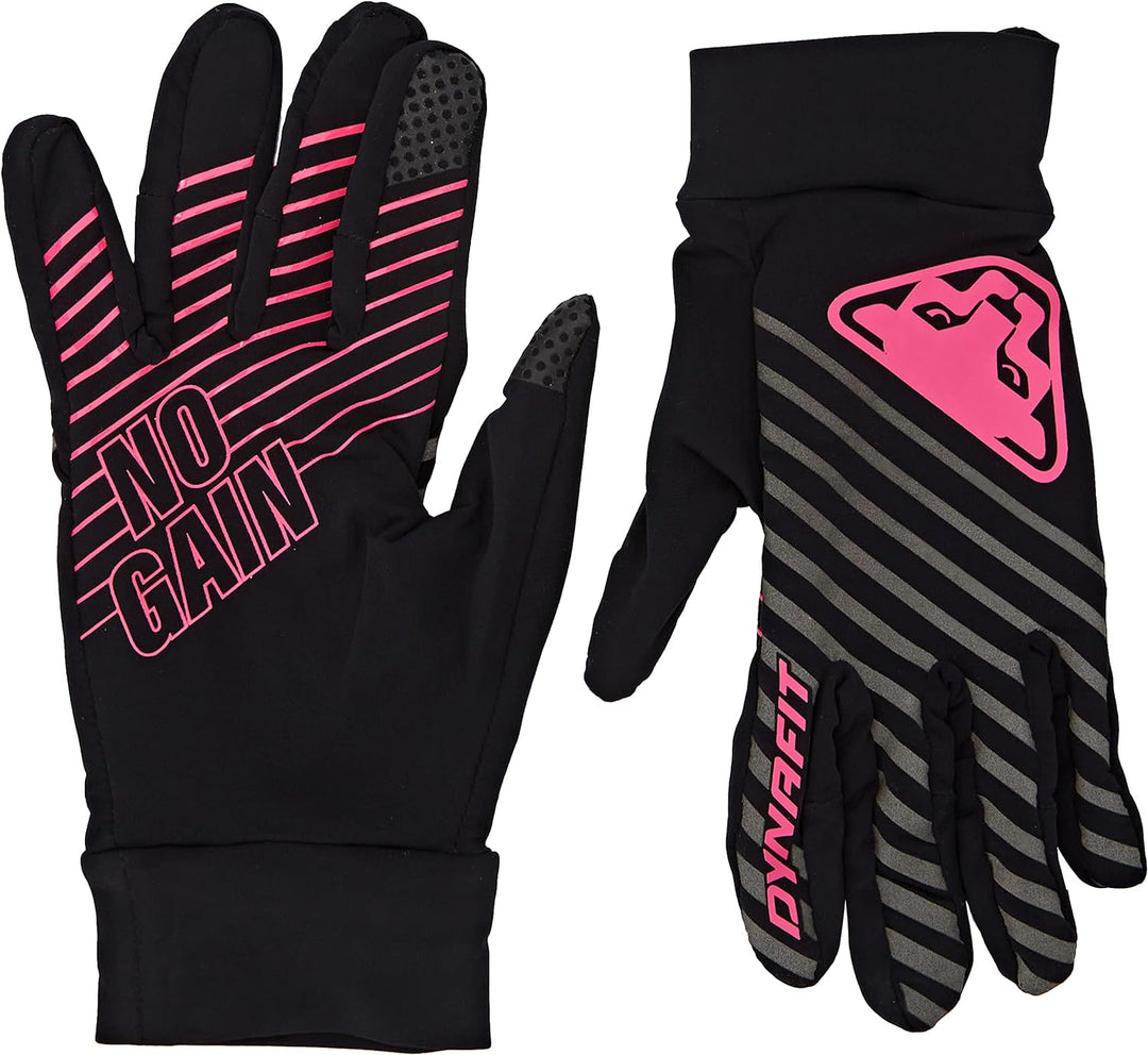 DYNAFIT Alpine Reflective Handschuhe Fingerhandschuhe Schwarz / Rosa (Black Out Pink Glo/6070) Einhe