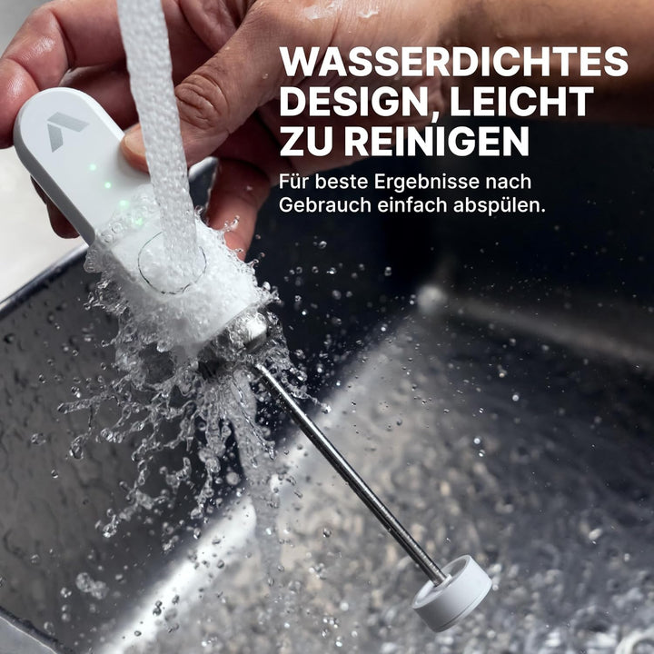 Subminimal NanoFoamer White Special Edition Lithium Handheld Milk Foamer; Make Premium Microfoamed M