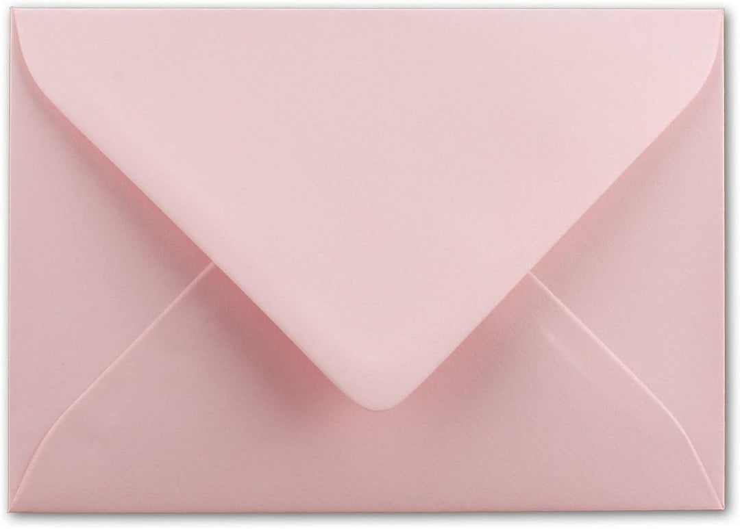 1000 Brief-Umschläge - Rosa - DIN C6-114 x 162 mm - Kuverts mit Nassklebung ohne Fenster für Gruss-K