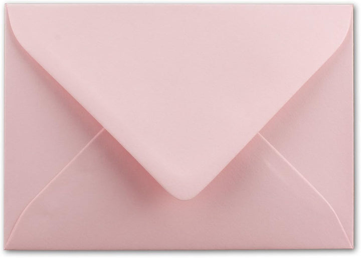 1000 Brief-Umschläge - Rosa - DIN C6-114 x 162 mm - Kuverts mit Nassklebung ohne Fenster für Gruss-K