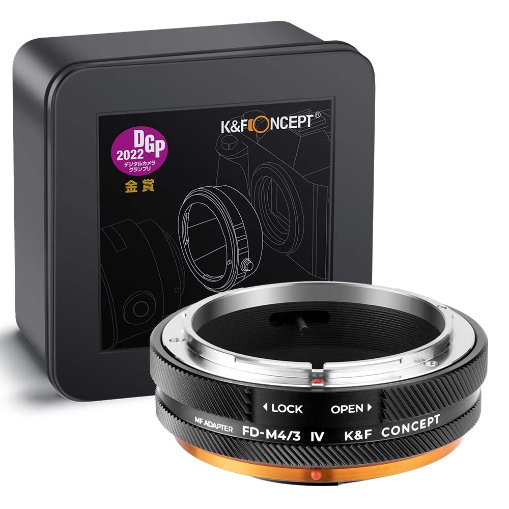 K&F Concept FD-M4/3 IV PRO MFT-Objektivhalterungsadapter, kompatibel mit Canon-n-Objektiv der FD/FL-
