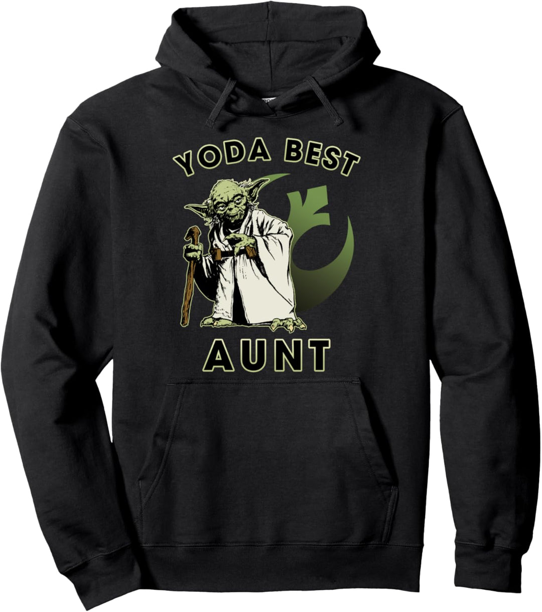 Star Wars Yoda Best Aunt Rebel Logo Pullover Hoodie