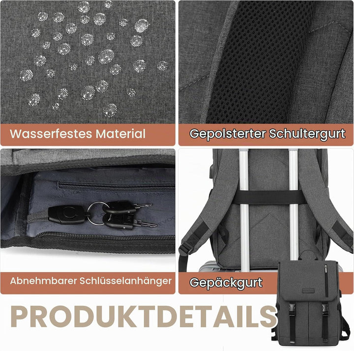 LOVEVOOK Rucksack Damen Herren 15.6 Zoll Laptop Schulrucksack Teenager Schulranzen Mädchen Jungen Ba