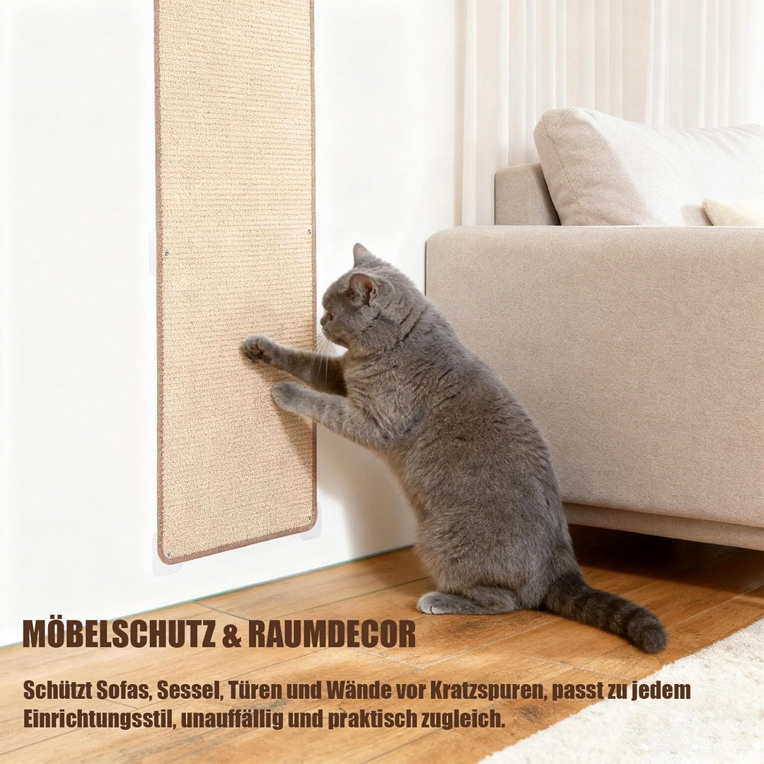 Kratzmatte Katze 40x200 cm Kratzbretter Natürliche Sisal Kratzmatte Katzenkratzmatte Kratzschutz für