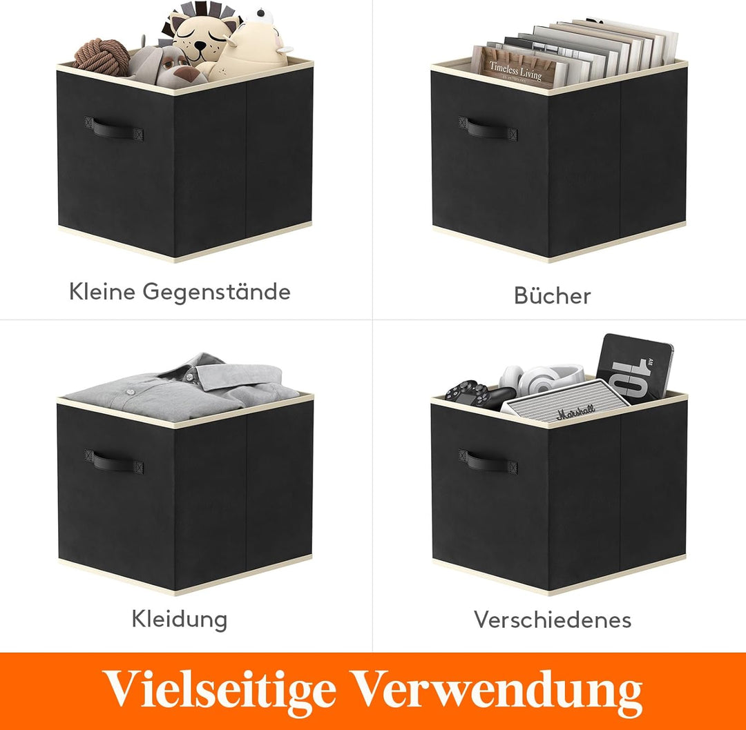 Lifewit 6 Stück Aufbewahrungsbox aus Stoff, Faltbar Aufbewahrungswürfel Kallax Boxen Aufbewahrung au