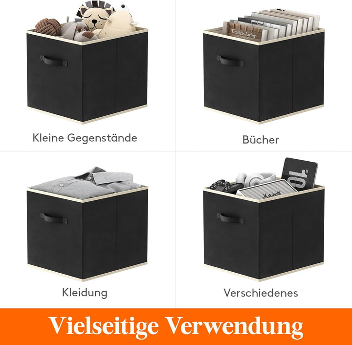 Lifewit 6 Stück Aufbewahrungsbox aus Stoff, Faltbar Aufbewahrungswürfel Kallax Boxen Aufbewahrung au