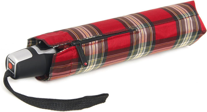 Knirps Taschenschirm T2 Duomatic Check - Rot 519