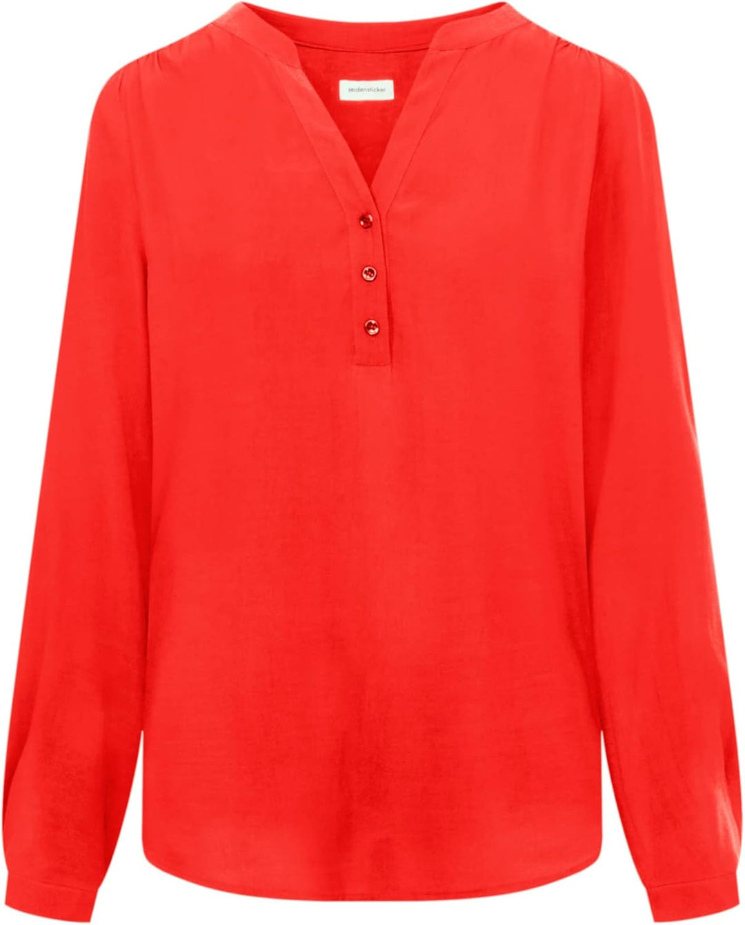 Seidensticker Damen Regular Fit Langarm Bluse 34 Rot, 34 Rot