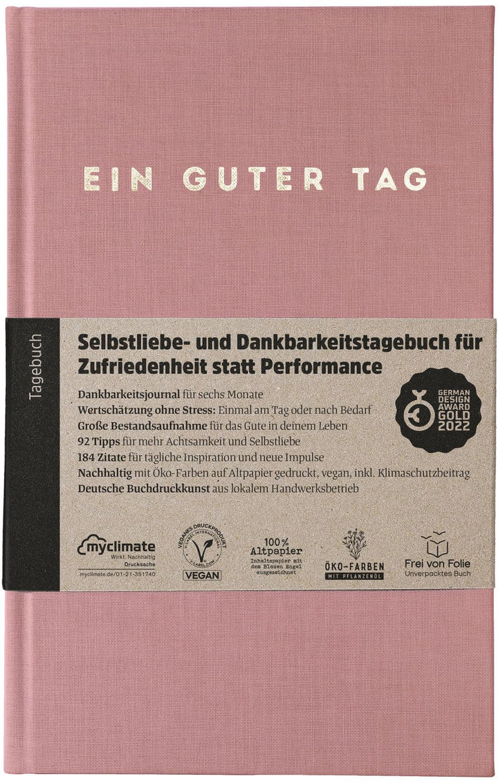 Ein guter Tag, Selbstliebe- und Dankbarkeitstagebuch. Nur 5-6 Minuten am Tag. Für Dankbarkeit, Achts