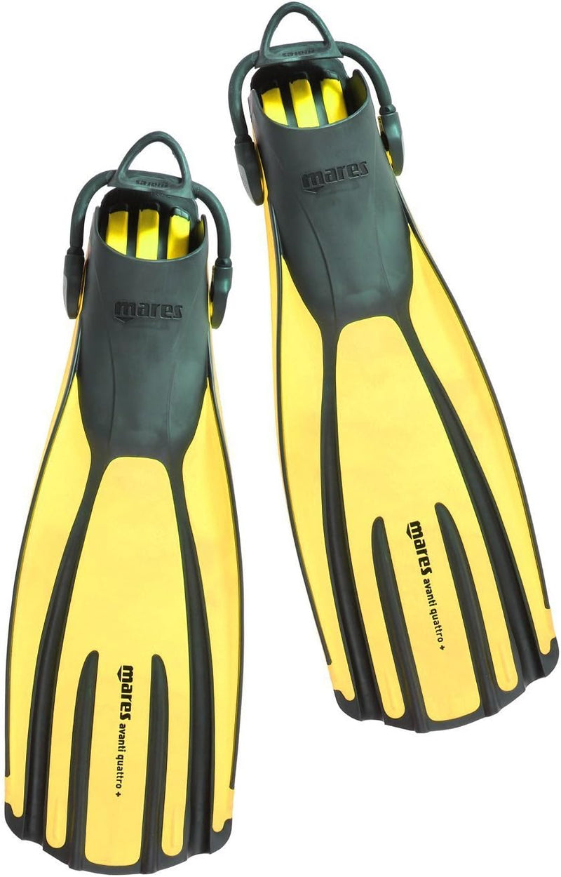 Mares Fins Avanti Quattro + Flossen Mit Riemen M Gelb, M Gelb