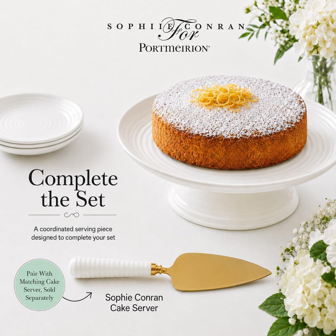 Portmeirion Home & Gifts Sophie Conran Tortenplatte mit weissem Fuss… (Weiss, Einheitsgrösse), Weiss